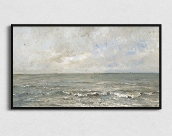 Vintage Seascape Painting for Samsung Frame TV (Digital Download)