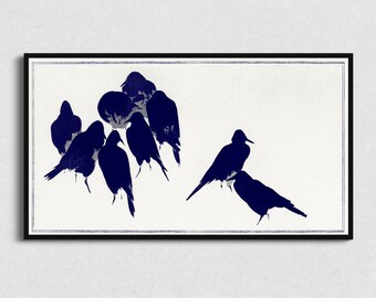 Halloween Crows Samsung Frame TV Art: Spooky Fall Decor (Digital Download)
