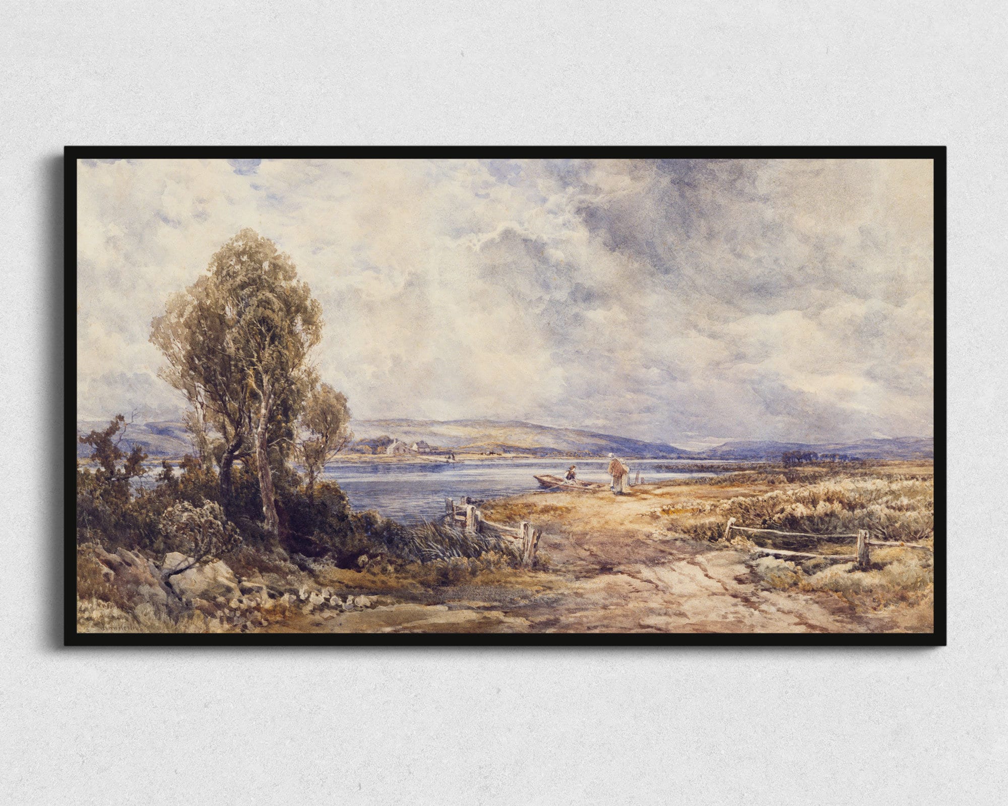 Samsung Frame TV Art Download Coming Ashore Digital Vintage Landscape  Painting, Art for Samsung the Frame Television 