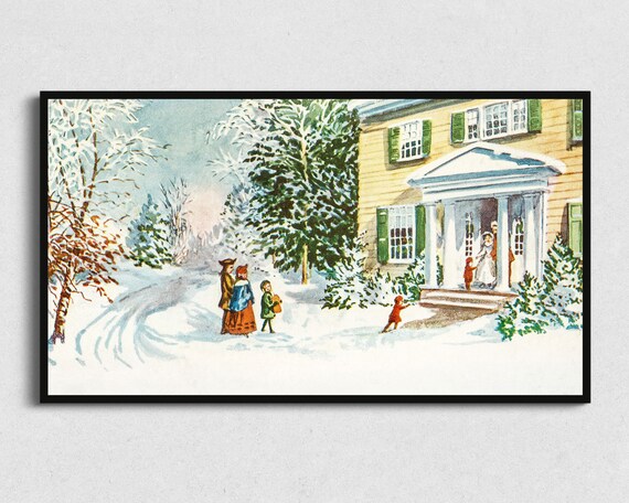 Frame Tv Art Vintage Christmas Digital Art For Samsung Frame Etsy