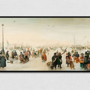 Holiday Samsung Frame TV Art | Winter Scene No. 3 | Digital Vintage Wintery Landscape Christmas Holiday Print Image for Television