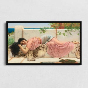 Descarga de arte de TV Samsung Frame: Mujer aburrida, pintura neoclásica, retrato, Samsung The Frame TV