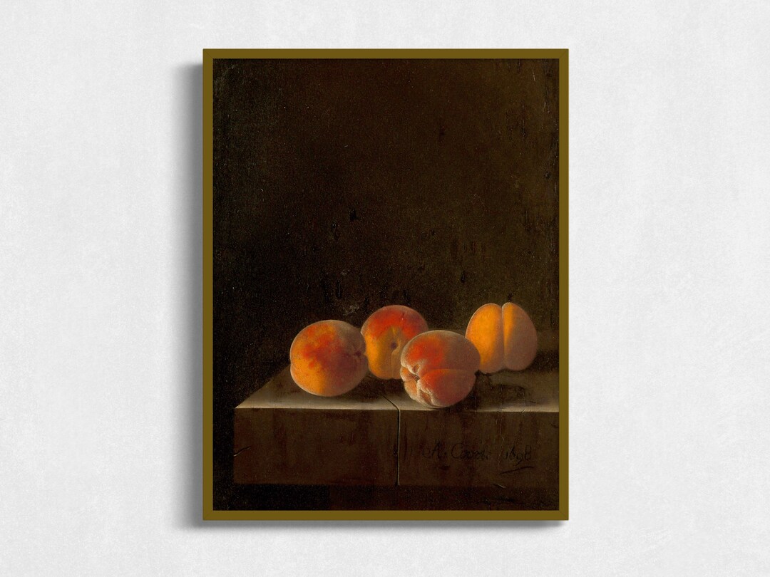 Vintage Fruit Art Print, Moody Still Life Painting Printable Art ...