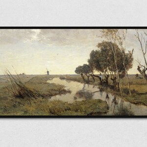 Arte de paisaje vintage para televisor Samsung Frame, televisor con marco digital, arte antiguo