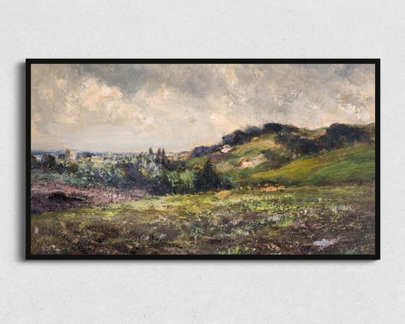 Windswept Hills Vintage Landscape Art for Samsung Frame TV (Digital Download)