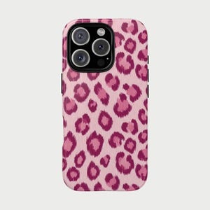 Leopard Phone Case: Pink Animal Print Pattern