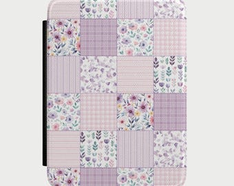Floral Patchwork Kindle Case | Lavender Kindle Paperwhite Cover | Cottage Kindle Accessory