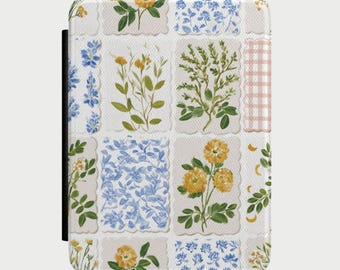 Floral Patchwork Kindle Case | Botanical Kindle Paperwhite Cover | Cottage Kindle Accessory