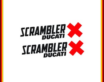 Ducati Scrambler Motorcycle Stickers 2x | Die Cut Vinyl Moto Decals Pegatinas Aufkleber