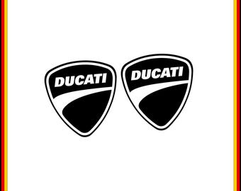 Ducati Logo Motorcycle Stickers 2x | Die Cut Vinyl Moto Decals Pegatinas Aufkleber