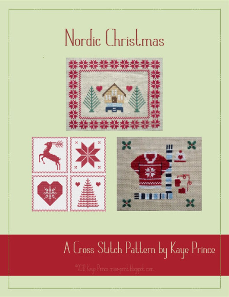 Nordic Christmas A Cross Stitch Series by Kaye Prince of Miss Print image 1