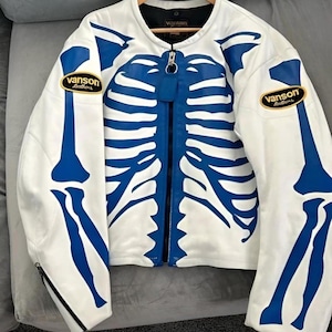 Vanson Skeleton Leather Jacket - Etsy
