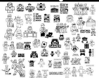 Bundle Roblox SVG : Roblox Boy Svg, Robot Svg, Roblox Png, police Roblox, fichiers Svg gaming pour Cricut, clipart gaming