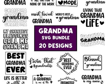 Grandma SVG Bundle | Grandma Shirt Svg | Blessed Grandma Svg | Nana Svg | Grandparents Svg Designs |  Digital Download