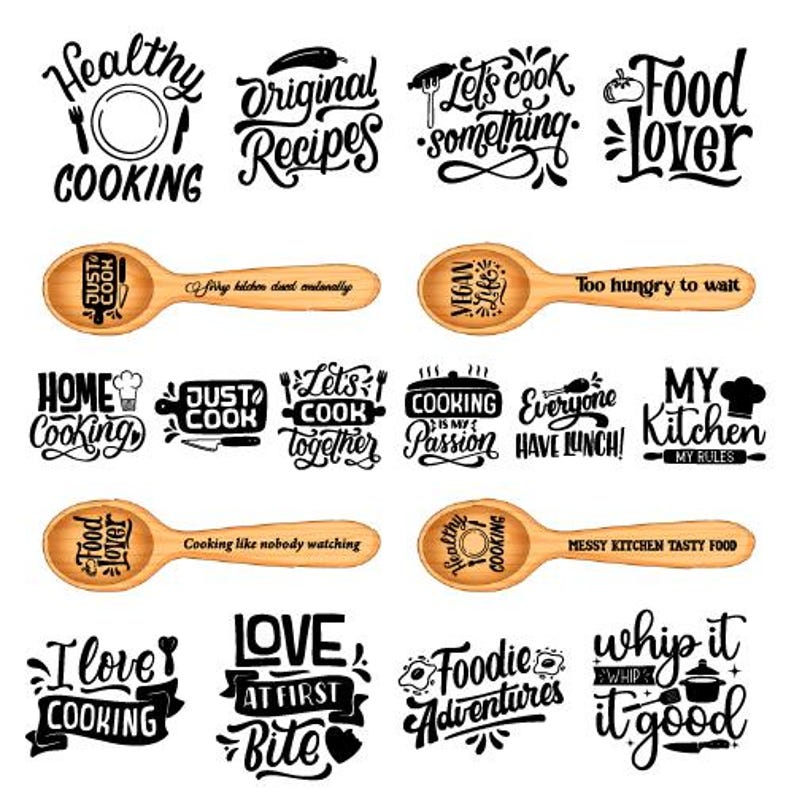 Spoon Text Wooden Spoon Sayings Svg: Spoon Handle Sayings Svg, Funny Spoon Svg ...