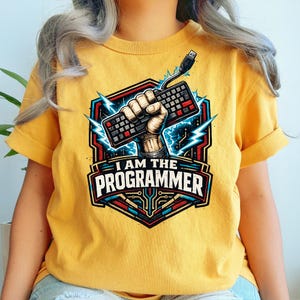 I Am The Programmer PNG SVG, Coding Gamer Shirt Design, Programmer Gift, Software Developer Graphic, Digital Download