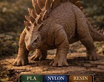 Stegosaurus Dinosaur Model – 3D Printed Collectible, PLA Nylon Resin Figure, Prehistoric Decor, Dinosaur Gift, Desk Sculpture