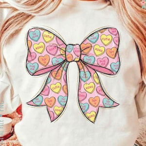 Corazones con lazo coqueto PNG, contorno dorado brillante, patrón de corazón de caramelo (descarga digital)