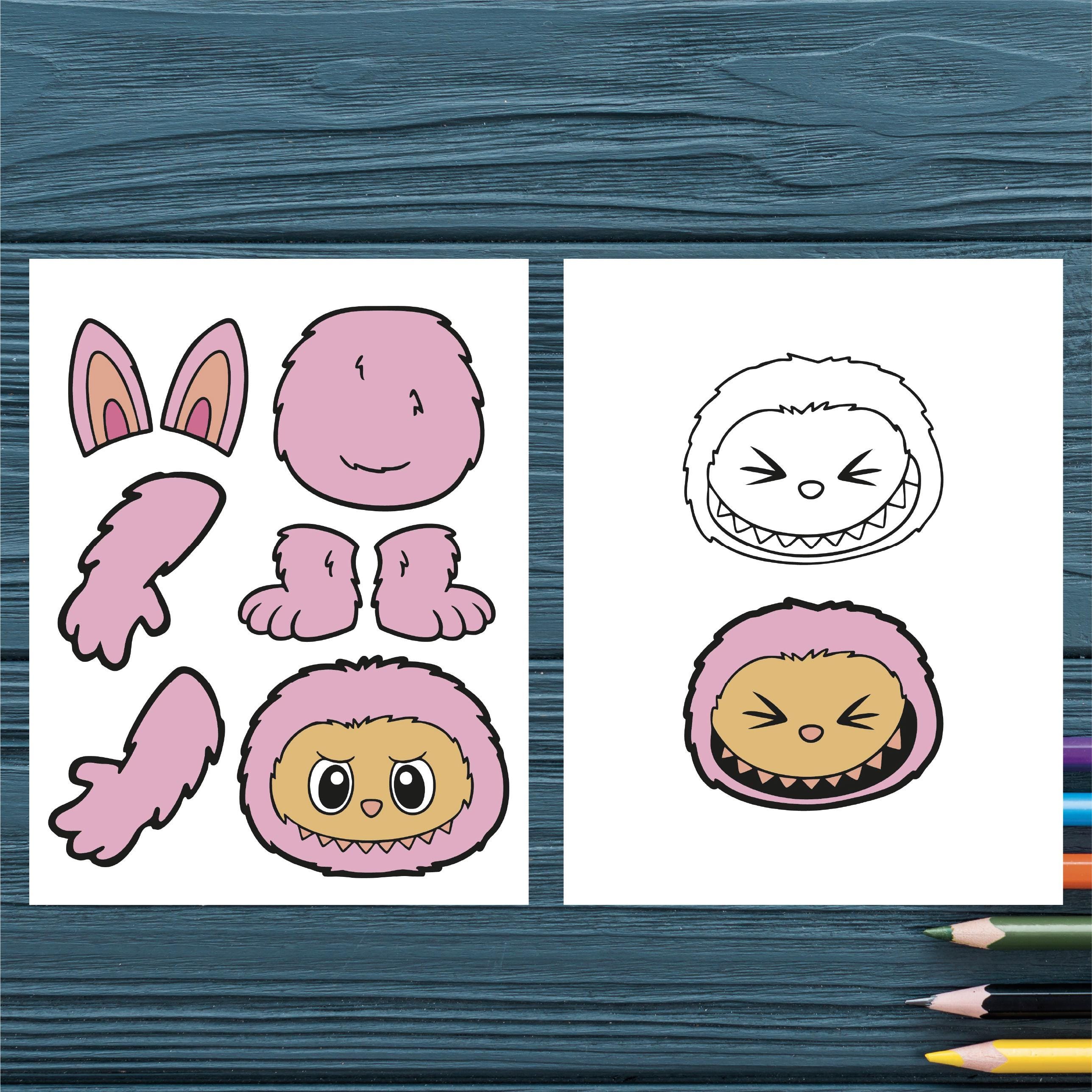 Pink Monster Turkey Disguise Kit, Thanksgiving Craft (digital Download ...