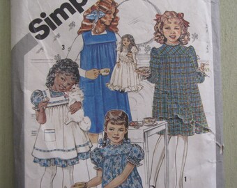 Vintage 1981 Size 3 Toddler Cinderella No Waist Dress Pattern - Simplicity 5154