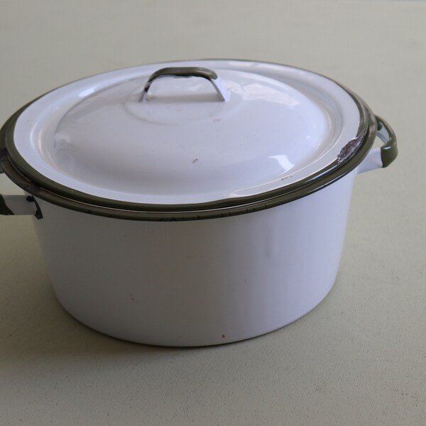 Enamel Pot With Lid Etsy