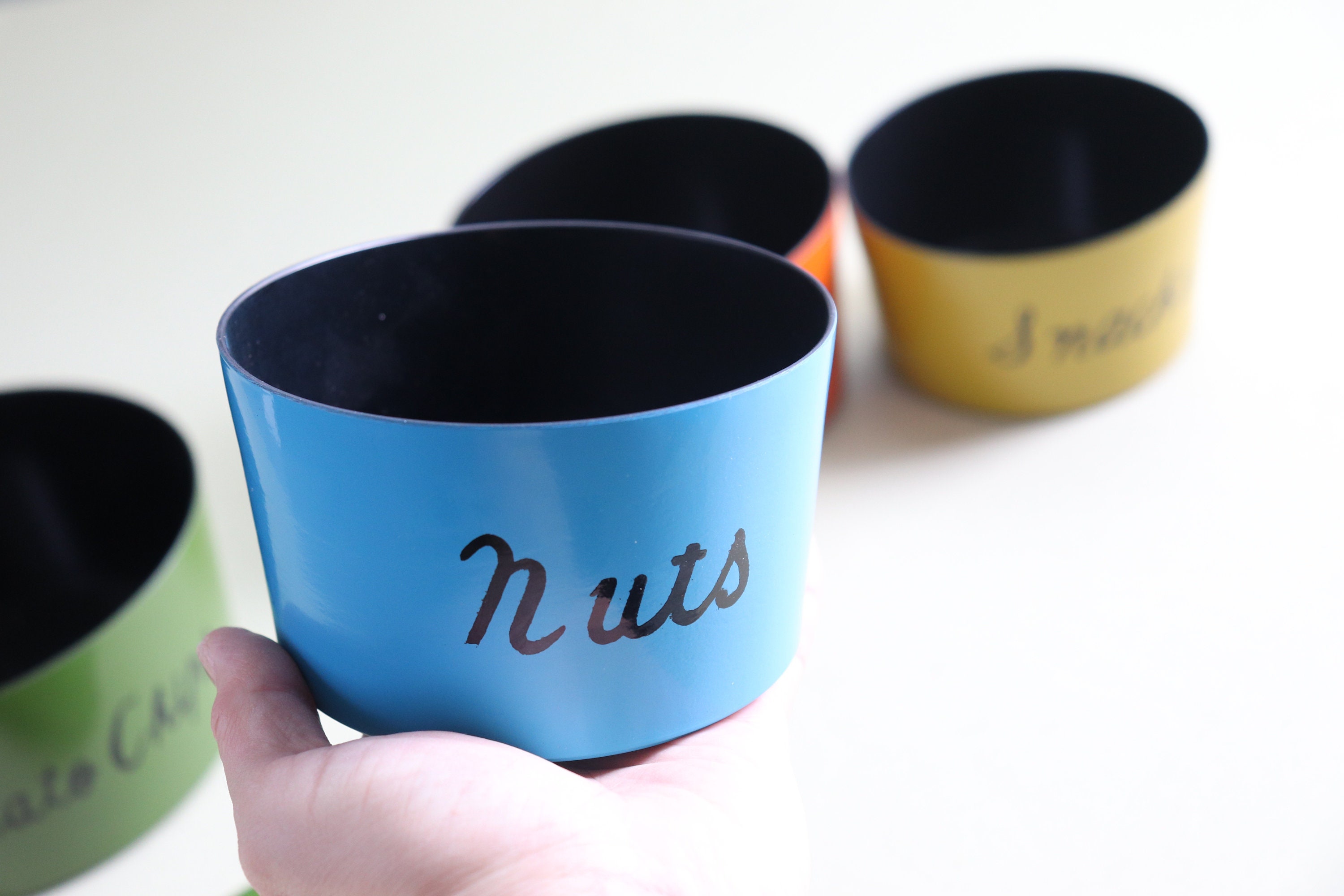 Chips Pretzels and Nuts 3 Piece Hard Plastic Snack Set