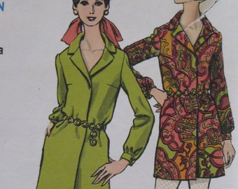 Vintage Vogue Shirt Dress and Slim Pants Pattern - Size 12 - Bust 34 - Vogue 7293