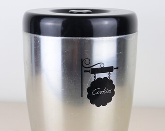 Vintage West Bend Metal Cookie Canister