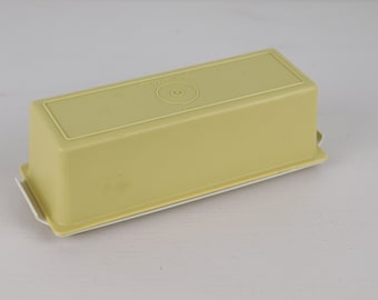 Vintage Tupperware Butter Dish - Gold and Cream - No 637 and 638