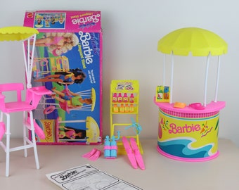Vintage 1989 Barbie Lifeguard Stand - with box