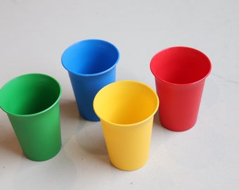 Vintage #109 Child Size Tupperware Cups Tumblers - Set of 4