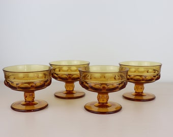 Vintage Gold Colony Sherbet Pedestal Dessert Cups - set of 4 - in original box