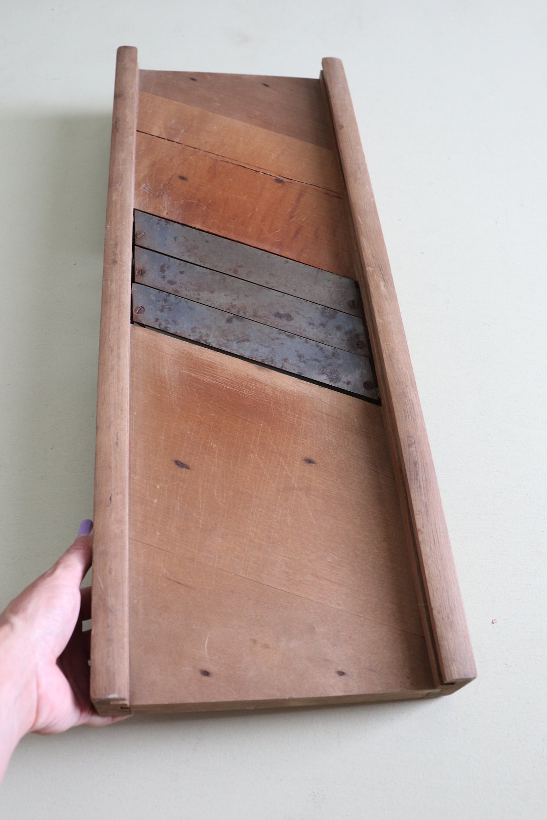 Vintage Wooden Cabbage Slicer Cutter Etsy