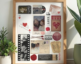 Editable Matchbook Template for Couples, Valentine Gift for Boyfriend Girlfriend, Custom Anniversary Matchbox Poster