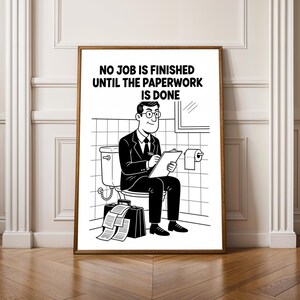 Lustiger Businessman Cartoon Print: BüroHumor Kunst