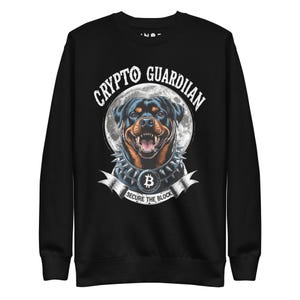 Sudadera Crypto Guardian Rottweiler: Suéter unisex Secure the Block
