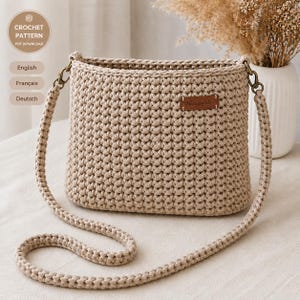 Crochet Crossbody Bag Pattern for Women, Structured Mini Purse DIY, Beginner Friendly Everyday Bag PDF Tutorial