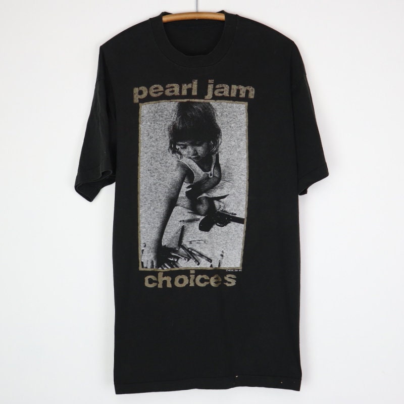Vintage 1992 Pearl Jam Choices XL T Shirt Rare Kids Prefer Crayons To Guns