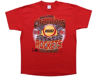 vintage 1995 Houston Rockets Back To Back NBA Champions Shirt