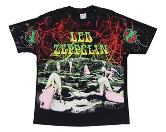 Vintage 1994 Led Zeppelin Zoso Album Promo Band T-shirt Men's L