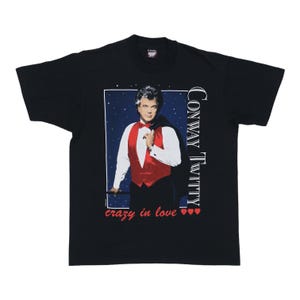 vintage 1990 Conway Twitty Crazy In Love Shirt Size: Extra Large