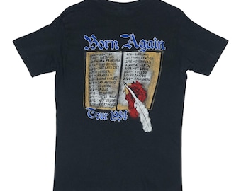 Vintage 1984 Black Sabbath Born Again Tour Shirt, 80s Vintage