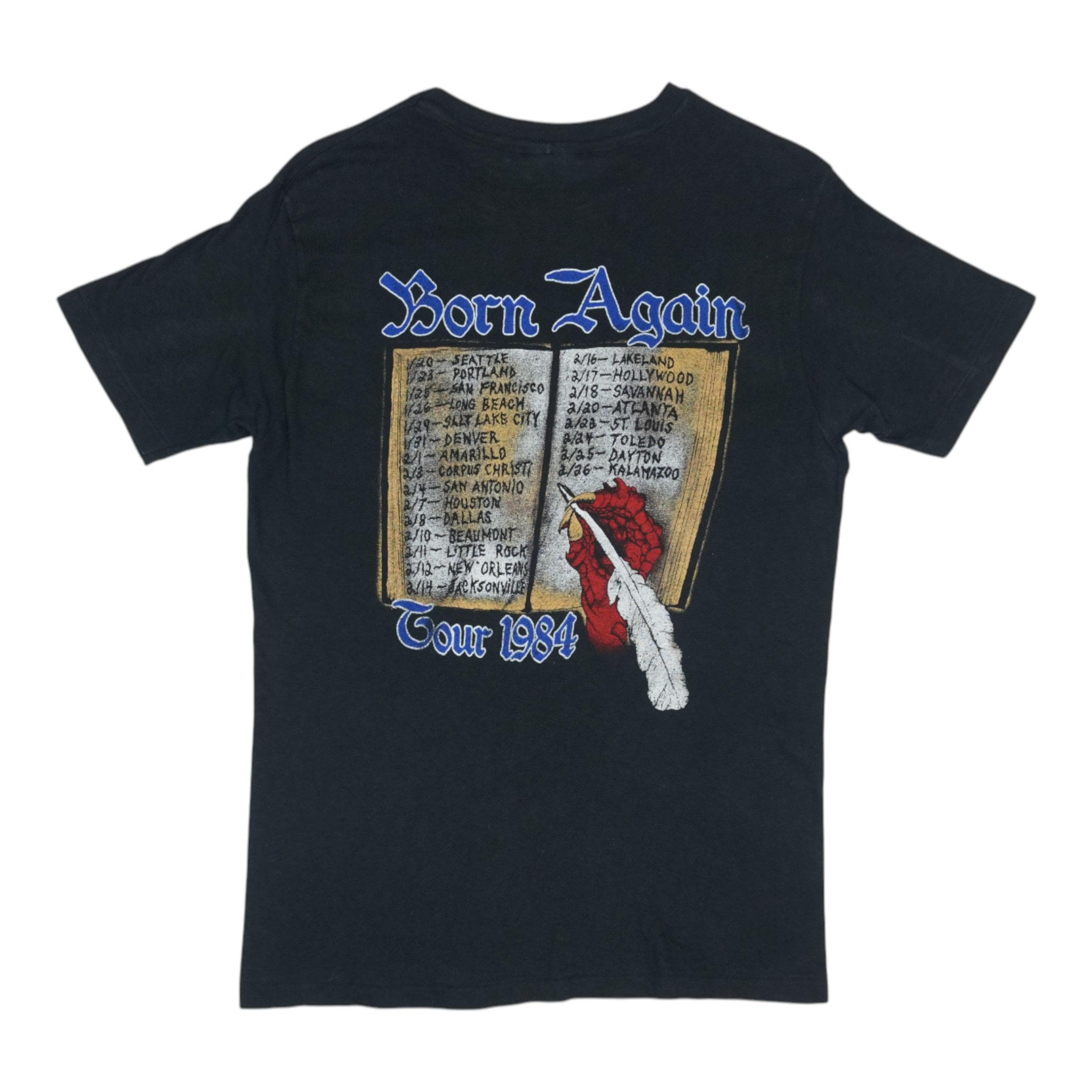 Vintage 1984 Black Sabbath Born Again Tour Shirt, 80s Vintage