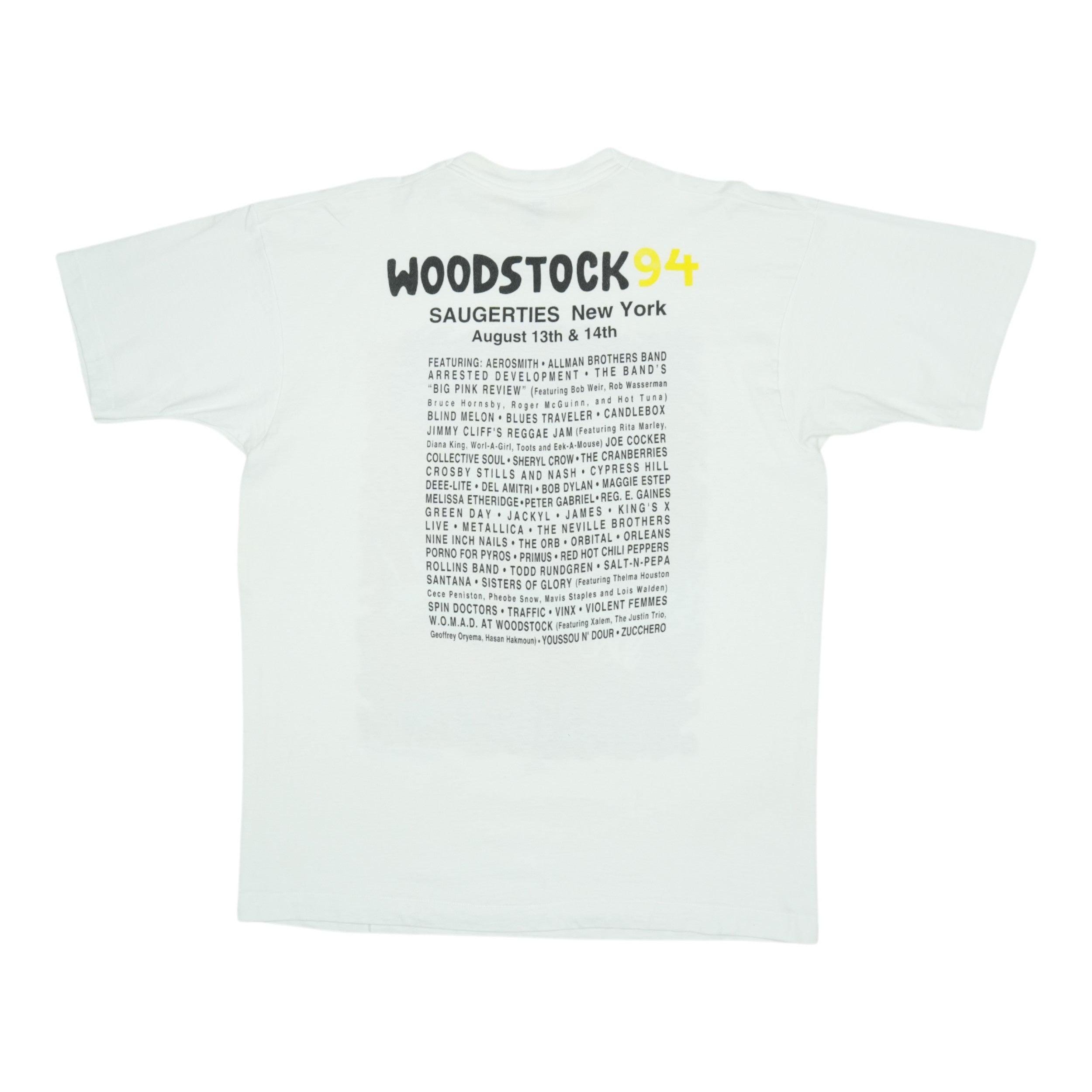 Vintage 1994 Woodstock Music Festival Shirt, 90s Vintage Rock Band