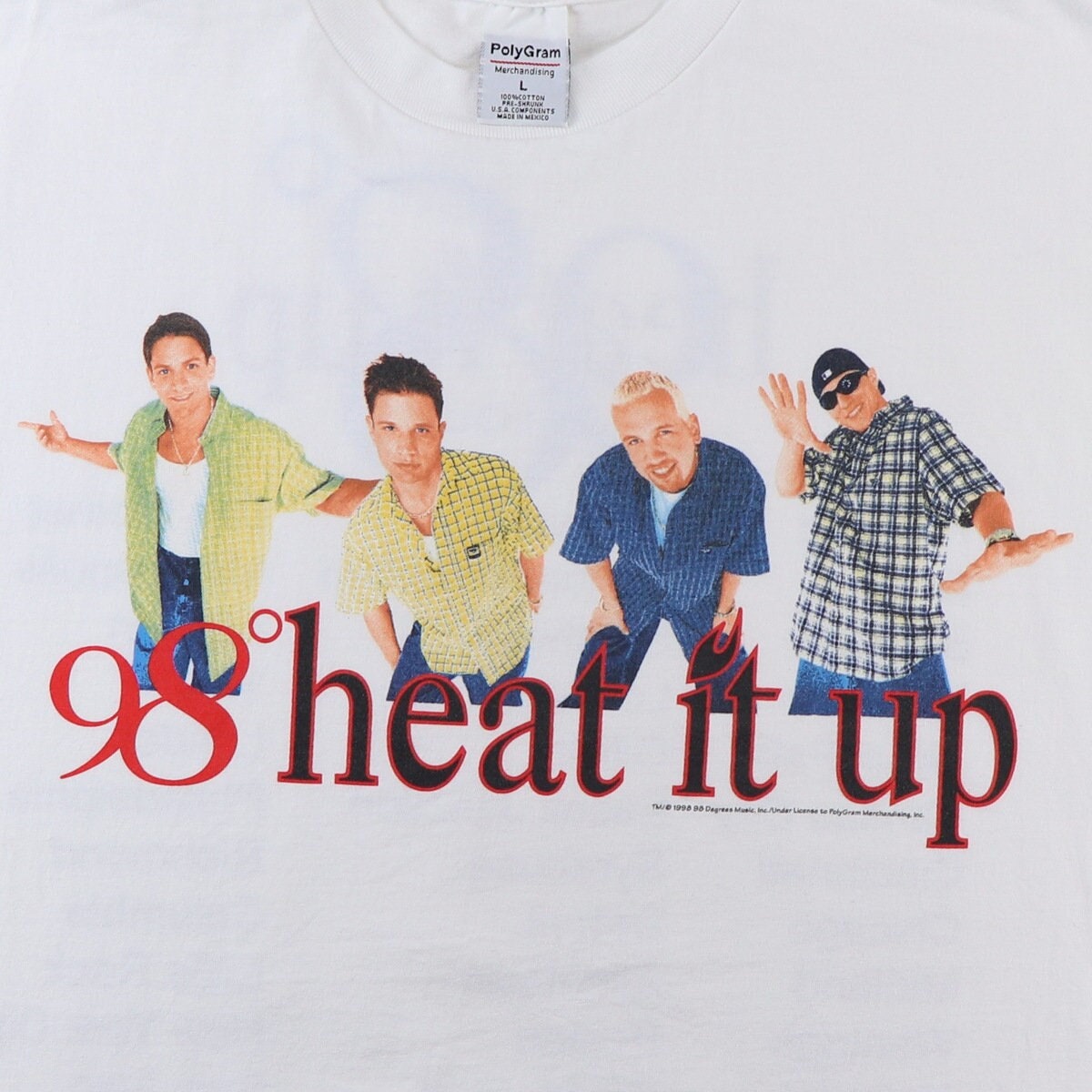 Vintage 1998 98 Degrees Heat It up Tour Shirt -  Canada