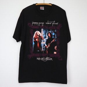 Camiseta vintage de 1995 da turnê mundial No Quarter de Jimmy Page e Robert Plant