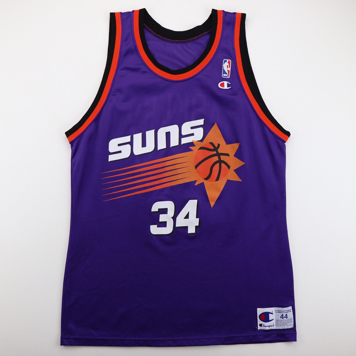 Champion, Shirts, Vintage Champion Phoenix Suns Nba Charles Barkley 34  Mesh Jersey Size 44