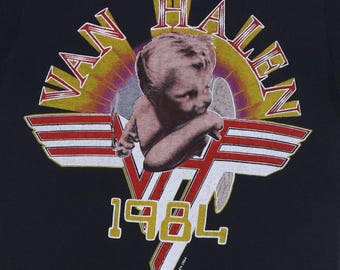Vintage 1984 Van Halen Tour Shirt, 80s Vintage Rock Band Shirt