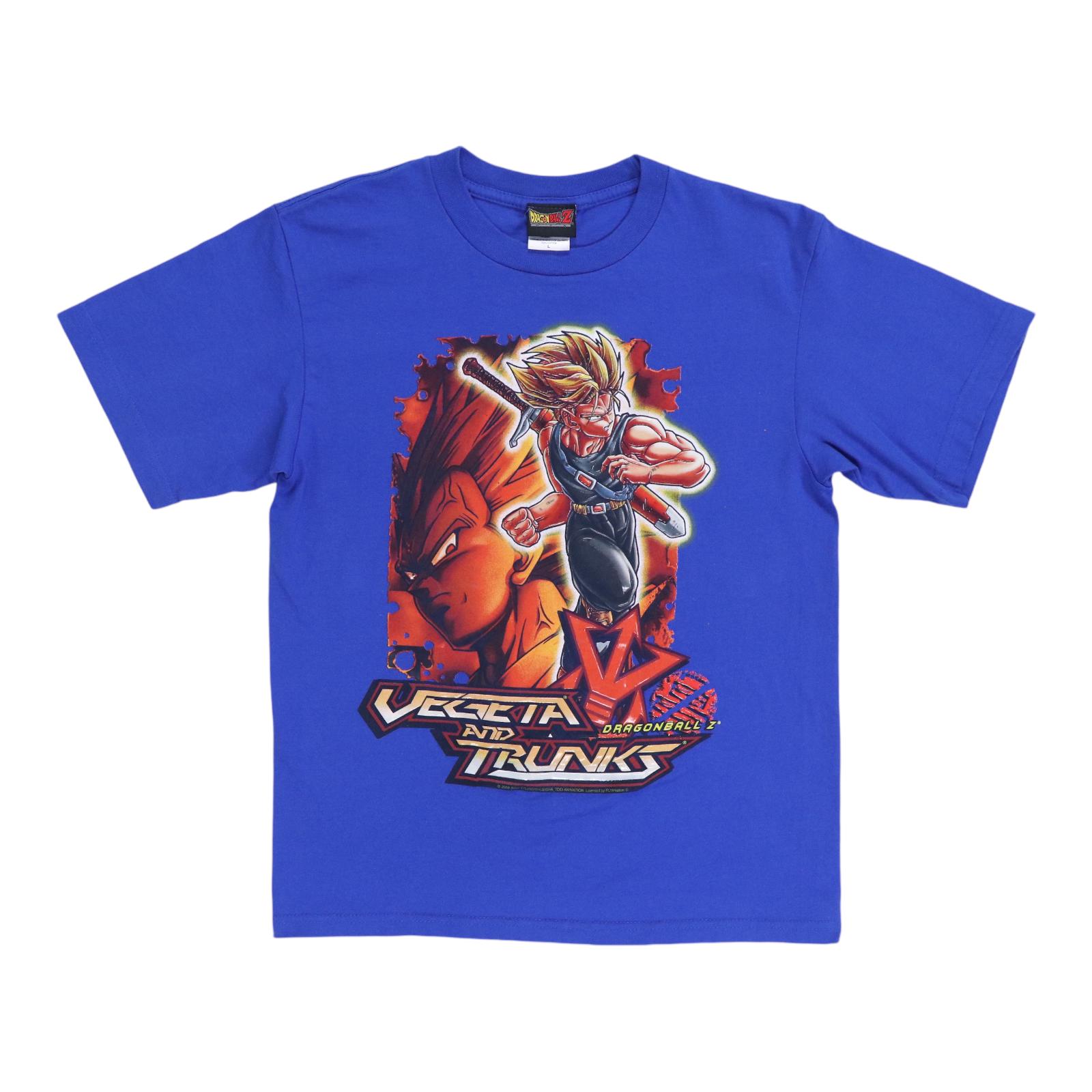 Vintage 2003 Dragon Ball Z Vegeta Trunks Youth Shirt, 00s Vintage