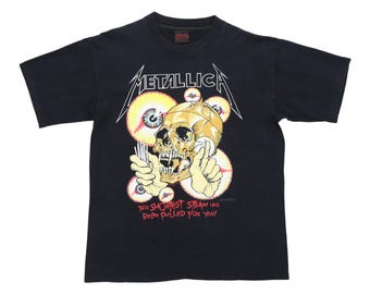 Vintage Metallica „Shortest Straw“-Shirt aus den 90er-Jahren, Vintage-Metal-Band-Shirt der 90er, Herrengröße L, schwarzes Vintage-T-Shirt